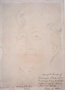 Una Cabeza Visionaria, 1819-20 de William Blake